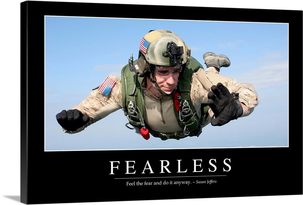 Fearless Inspirational Quote And Motivational Poster Wall