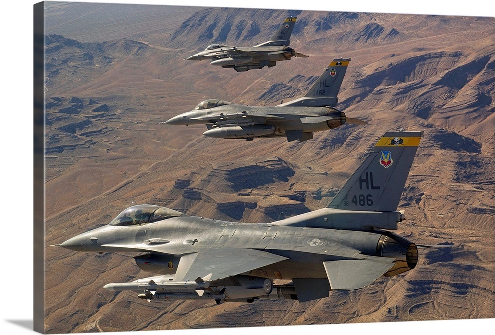 Fighter jets return from the Nevada Test and Training Range Wall Art
