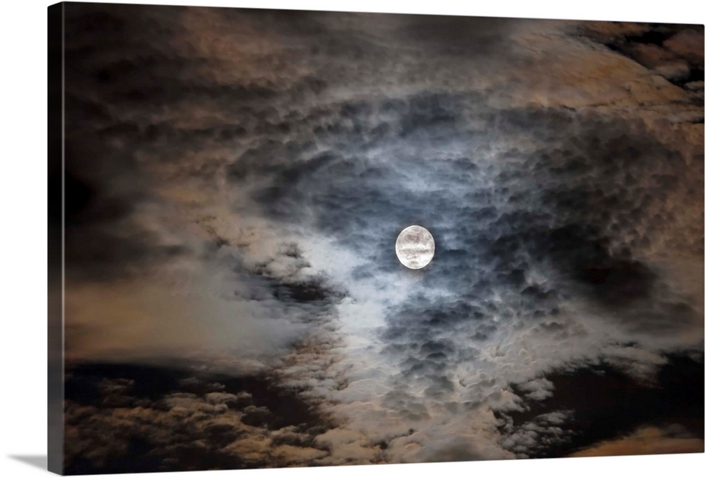 August 28, 2007 - Full moon in clouds.