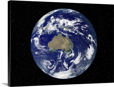 Fully lit Earth centered on Australia and Oceania