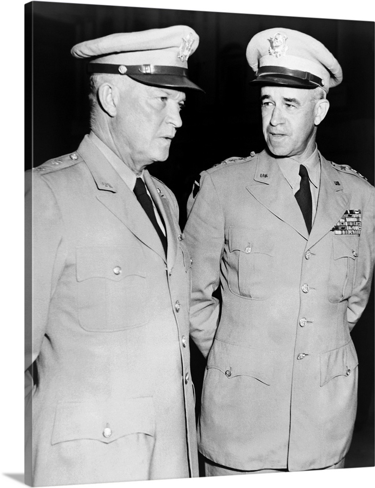 General Dwight Eisenhower and General Omar Bradley.