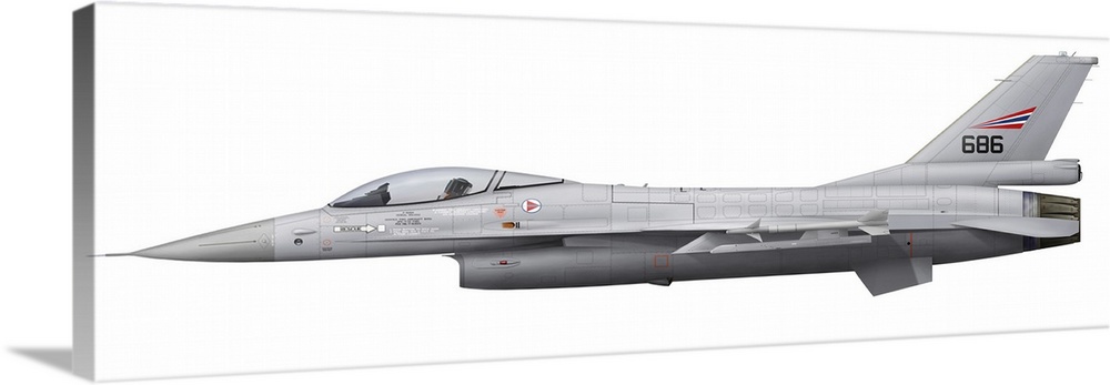 General Dynamics F-16A Fighting Falcon of the Royal Norwegian Air Force.