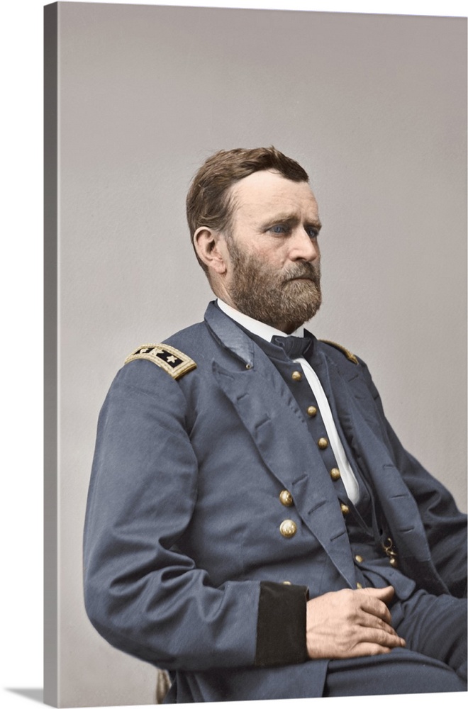 General Ulysses S. Grant, circa 1860. This photo has been digitally restored and colorized.