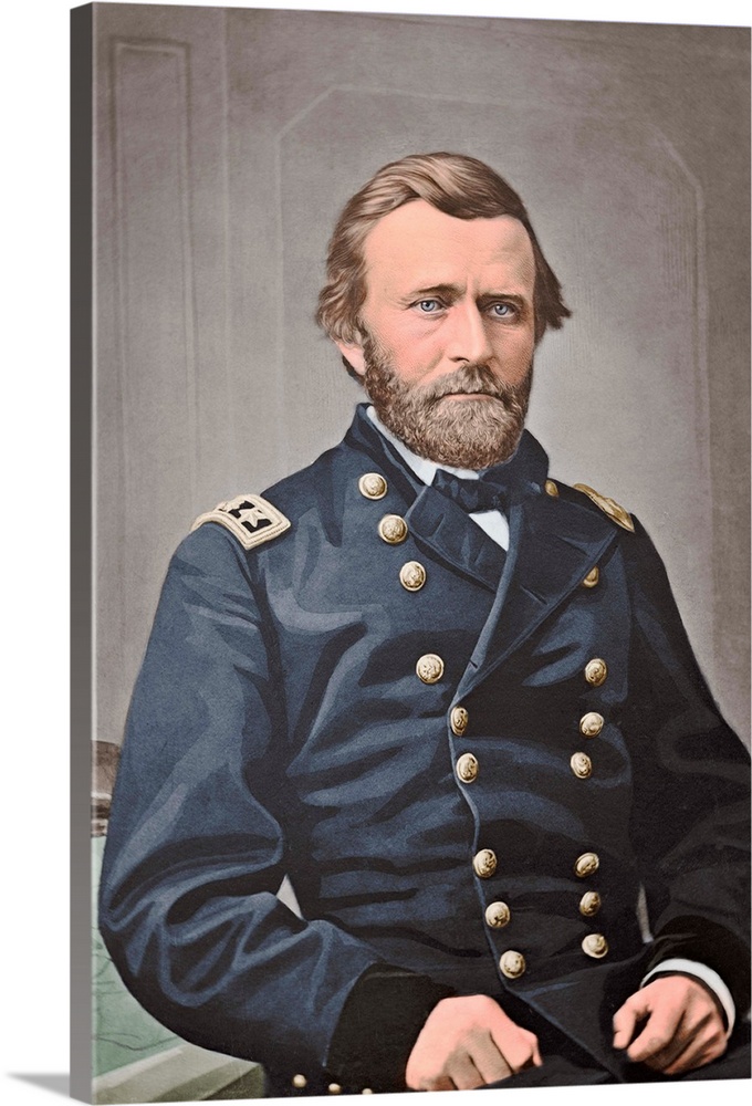 General Ulysses S. Grant of the Union Army.  This photo has been digitally restored and colorized.