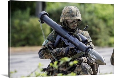German Army Soldier With A Bazooka