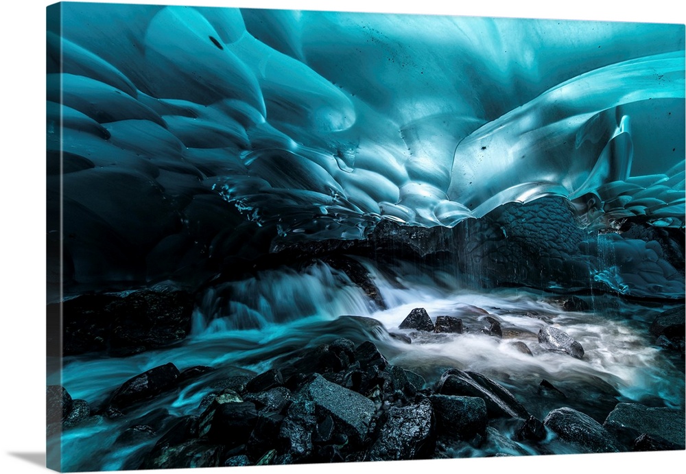 Glacier cave in Alaska.