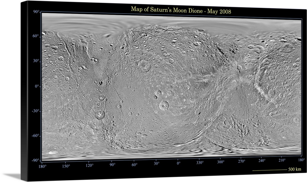 Global map of Saturns moon Dione