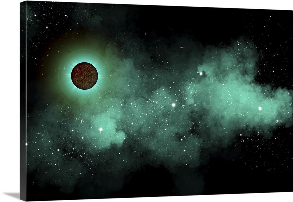 Green Nebula. A nebula is an interstellar complex cloud formation full of star making gasses, matter and plasma.