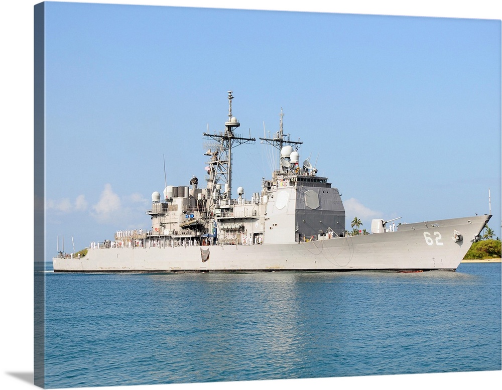 Guided missile cruiser USS Chancellorsville at Pearl Harbor.
