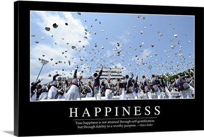 Happiness: Inspirational Quote and Motivational Poster