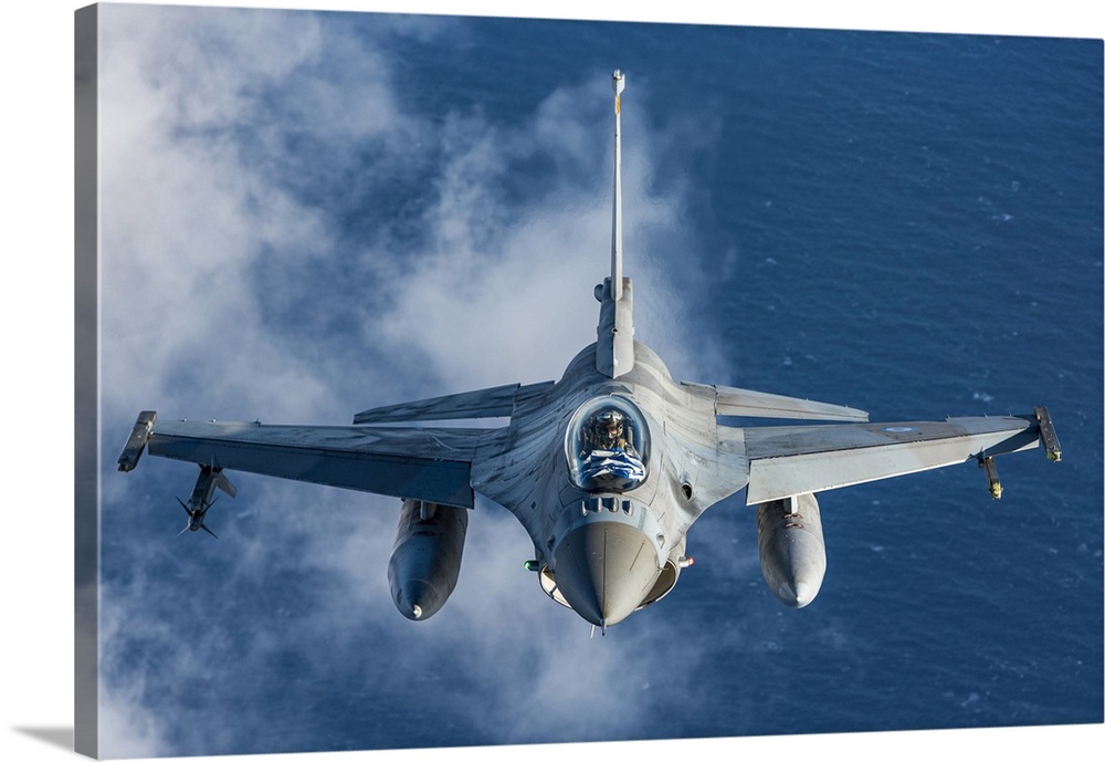 Hellenic Air Force F-16C Block 52 Off The Coast Of Kefalonia, Greece