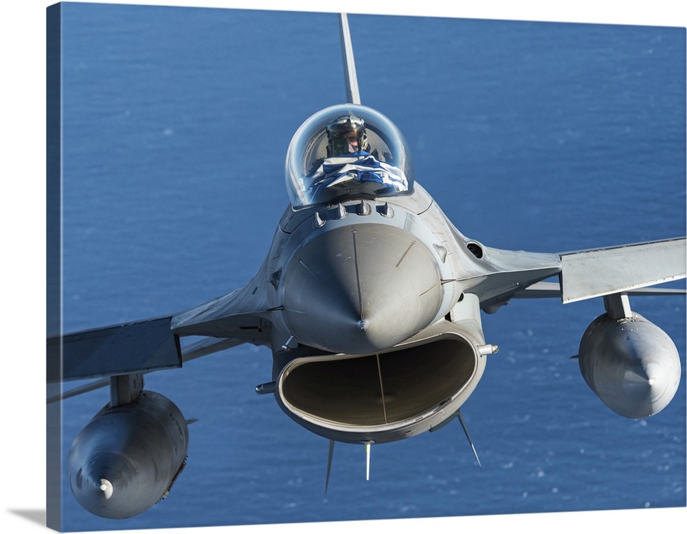 Hellenic Air Force F-16C Block 52 Off The Coast Of Kefalonia, Greece