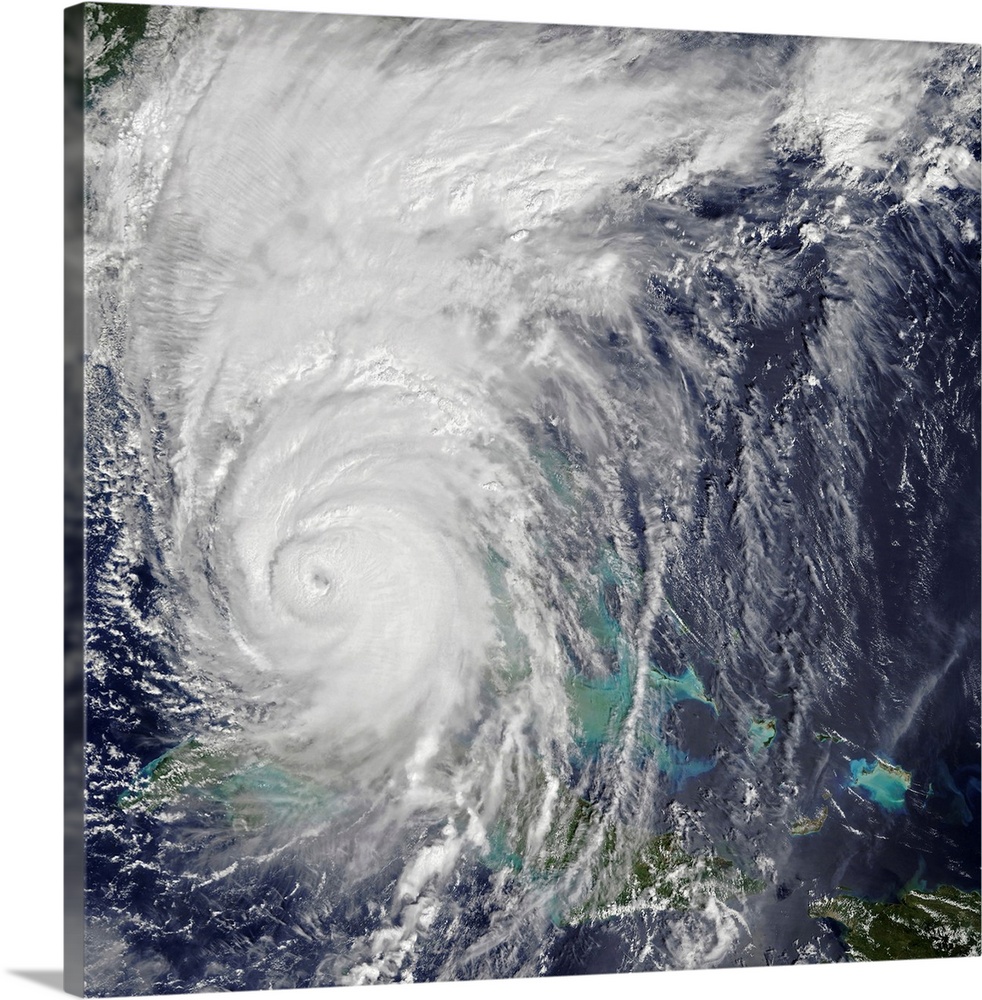 Hurricane Irma passing over the Florida Keys, USA.