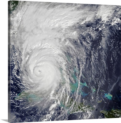 Hurricane Irma passing over the Florida Keys, USA