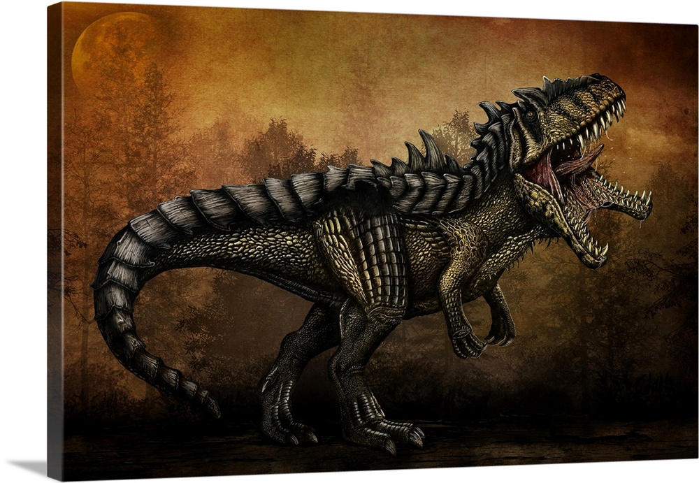 Hybridized Giganotosaurus dinosaur.