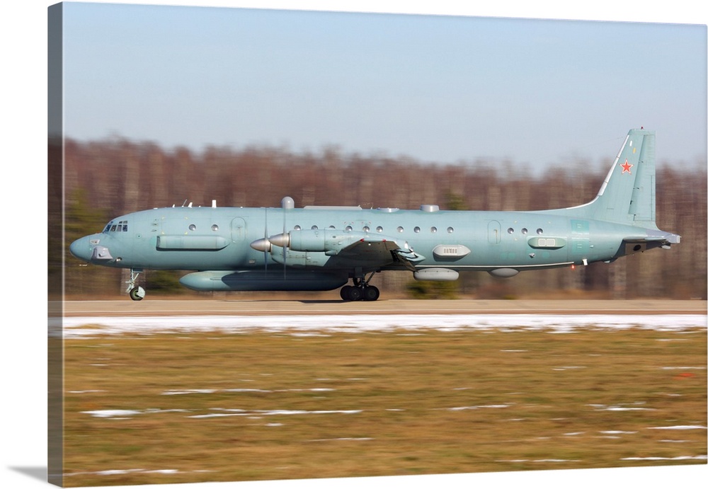 IL-20PP reconnaissance aircraft of the Russian Air Force taking off.