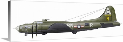 Illustration of a Boeing B-17F Knockout Dropper aircraft