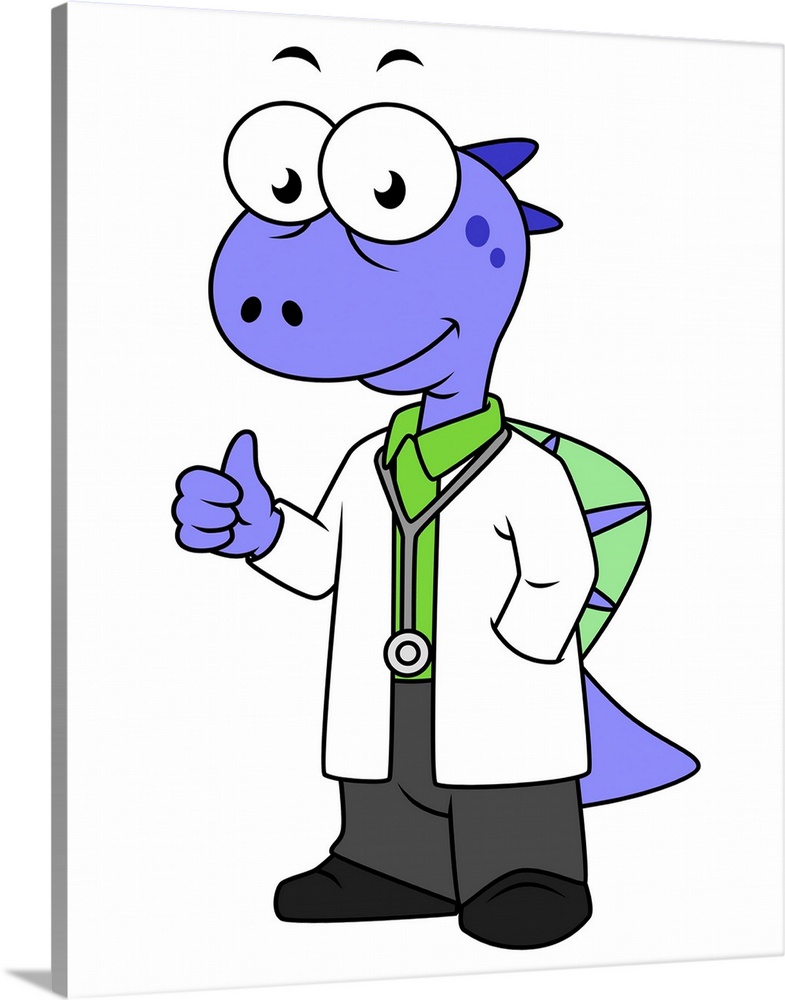 Illustration of a Spinosaurus doctor.