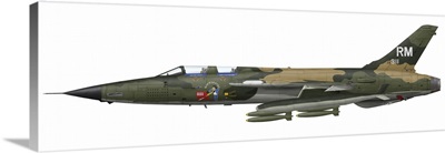 Illustration of an F-105F Thunderchief fighter-bomber