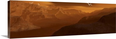 Illustration of the Maxwell Montes mountain range on the planet Venus