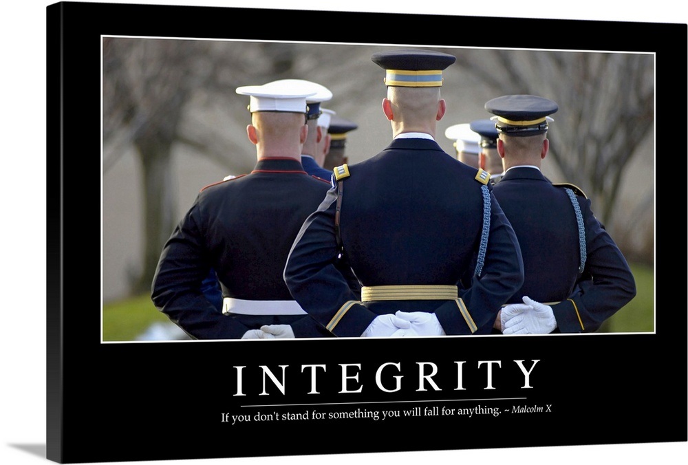 Integrity: Inspirational Quote and Motivational Poster Wall Art, Canvas ...