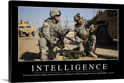 Intelligence: Inspirational Quote and Motivational Poster