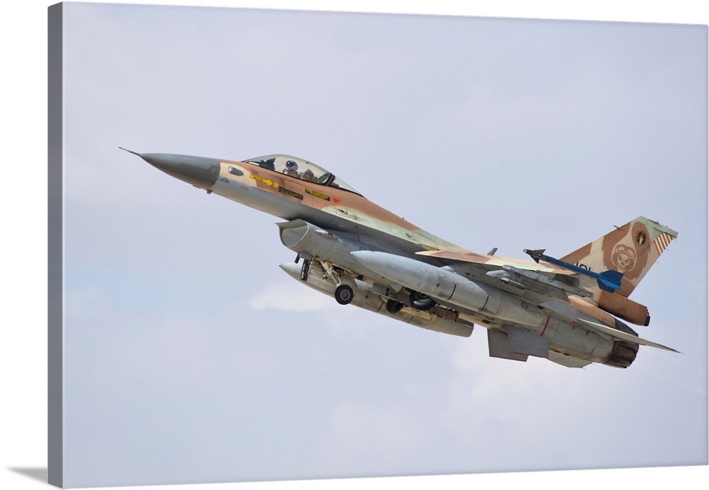 Israeli Air Force F-16C Barak taking off from Ovda Air Base, Israel.