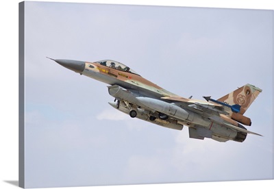 Israeli Air Force F-16C Barak Taking Off From Ovda Air Base, Israel