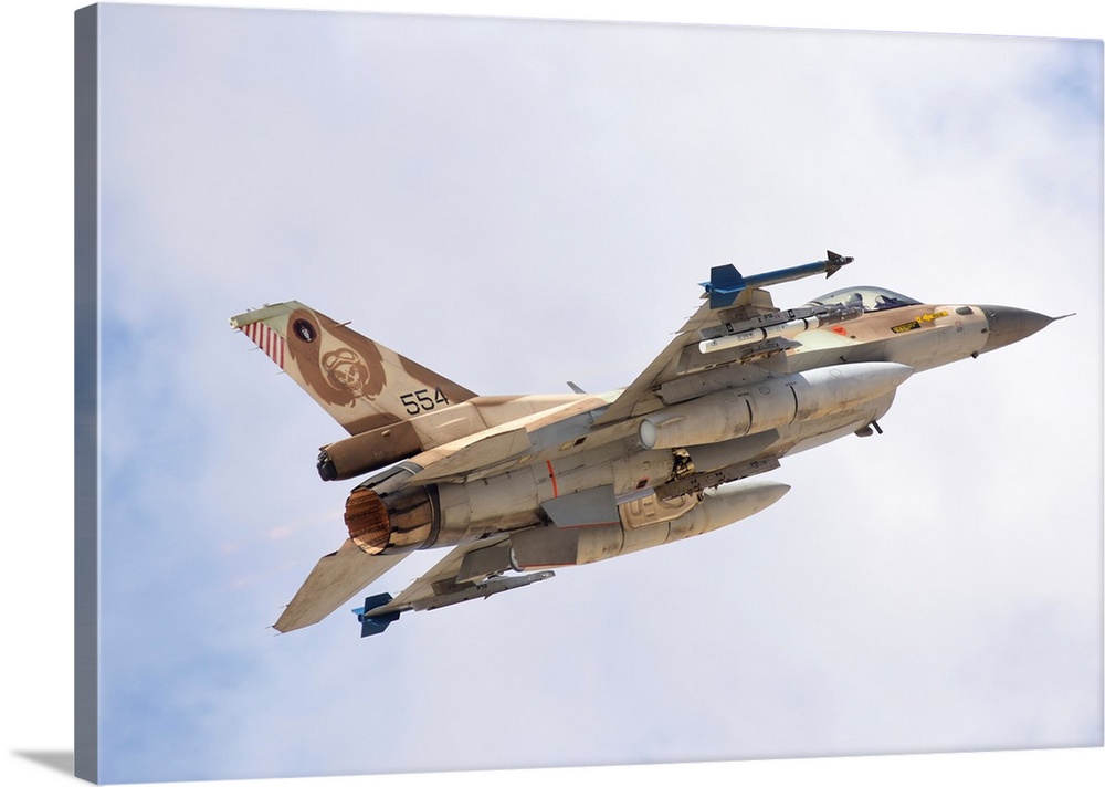 Israeli Air Force F-16C Barak taking off from Ovda Air Base, Israel.