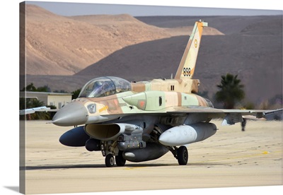 Israeli Air Force F-16I Sufa Taxiing At Ovda Air Base, Israel