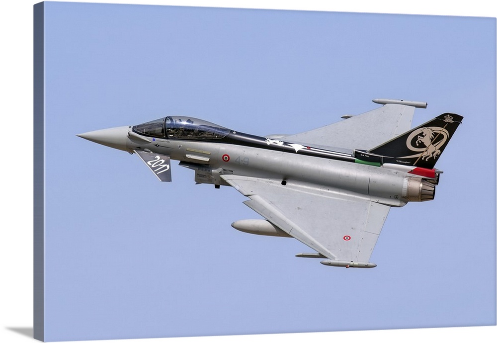 Italian Air Force F-2000A Typhoon taking off.