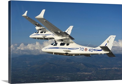 Italian Air Force Tecnam T-2006 Trainers From 70th Stormo In-Flight