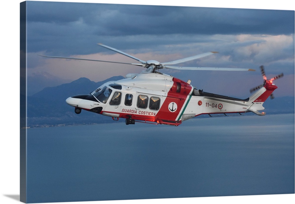 Italian Coast Guard PH-139B helicopter.