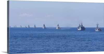Italian Navy Fleet Underway During Exercise Mare Aperto 2019