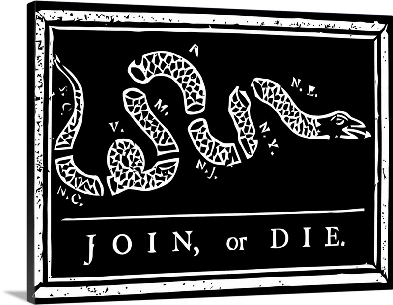 join-or-die-political-cartoon-by-benjamin-franklin-wall-art-canvas-prints-framed-prints-wall