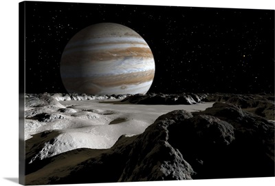 Jupiters large moon, Europa, is covered by a thick crust of ice