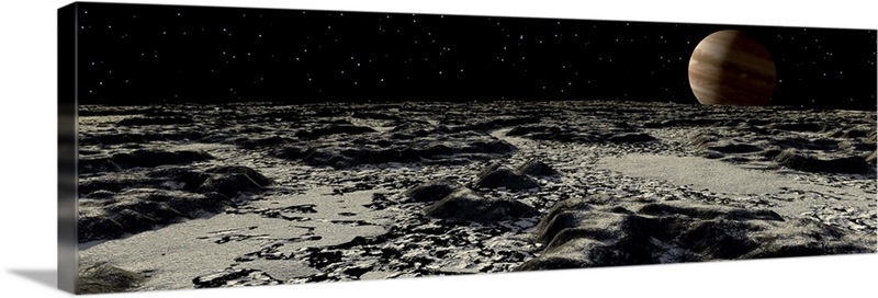 Jupiters moon, Europa, covered by a thick crust of ice Wall Art, Canvas ...