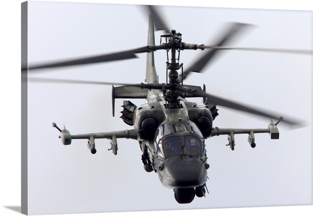 Ka-52 Alligator attack helicopter of Russian Air Force.