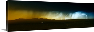 Lightning storm over northern New Mexico plains