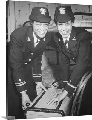 Lt. Harriet Ida Pickens and Ens Frances Wills, first Negro WAVES to be commissioned