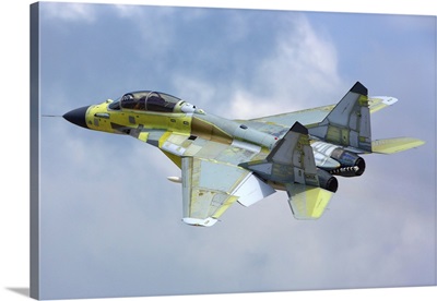 Mig-29K Jet Fighter Of The Russian Navy Taking Off, Zhukovsky, Russia