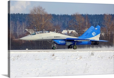 Mig-29UB Jet Fighter Of Flight Research Institute Landing, Russia