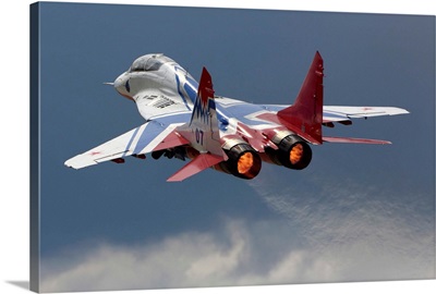 Mig-29UB Jet Fighter Of Swifts Russian Aerobatics Team Taking Off