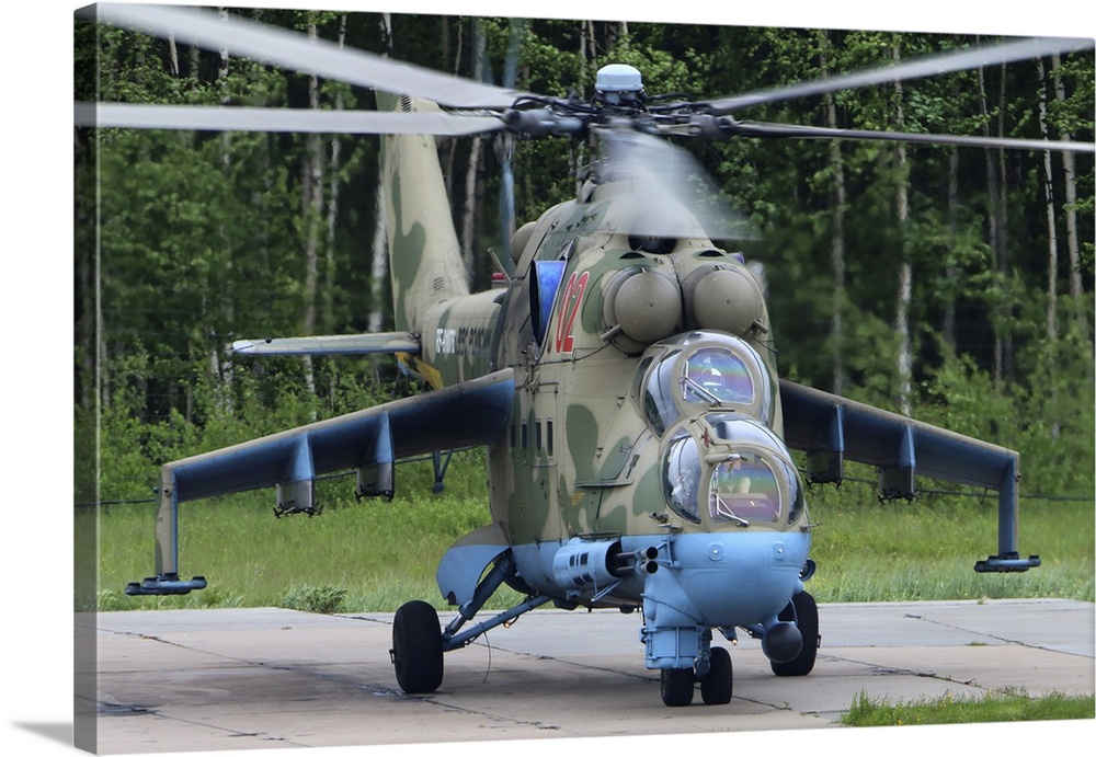 Mil Mi-24P attack helicopter of the Russian Air Force, Torzhok, Russia.