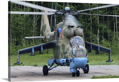 Mil Mi-24P Attack Helicopter Of The Russian Air Force, Torzhok, Russia
