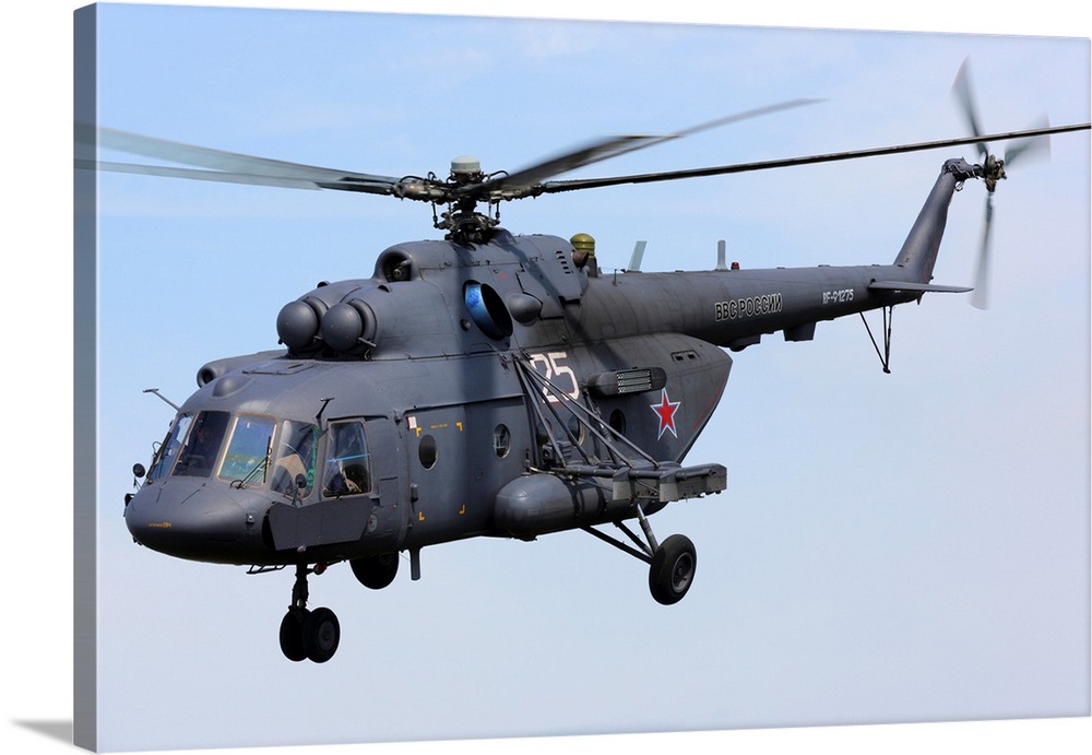 Mil Mi-8AMTSH transport helicopter of the Russian Air Force.
