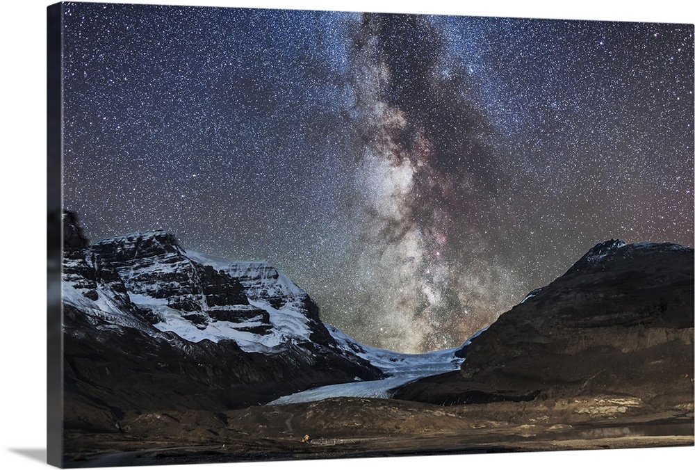 September 14, 2014 - The Milky Way over Athabasca Glacier at the Columbia Icefields in Jasper National Park, Alberta, Cana...