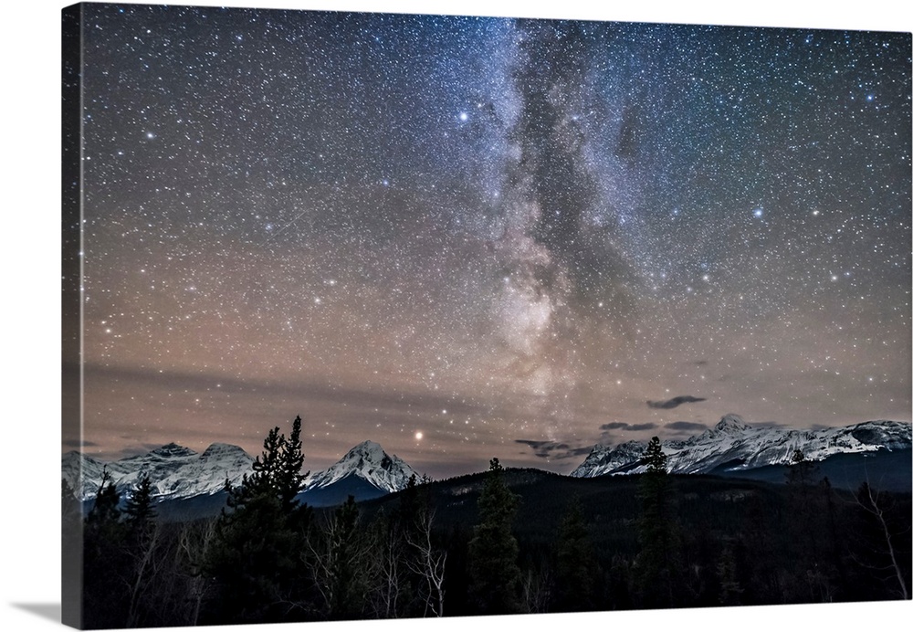 Milky Way over Athabasca Pass, Alberta, Canada.