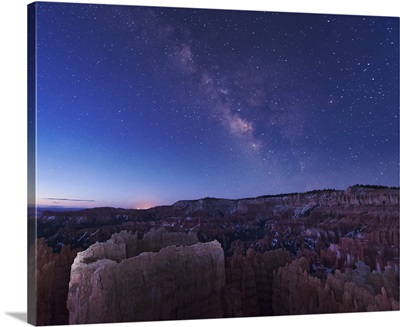 Milky Way over the needle rock formations of Bryce Canyon, Utah