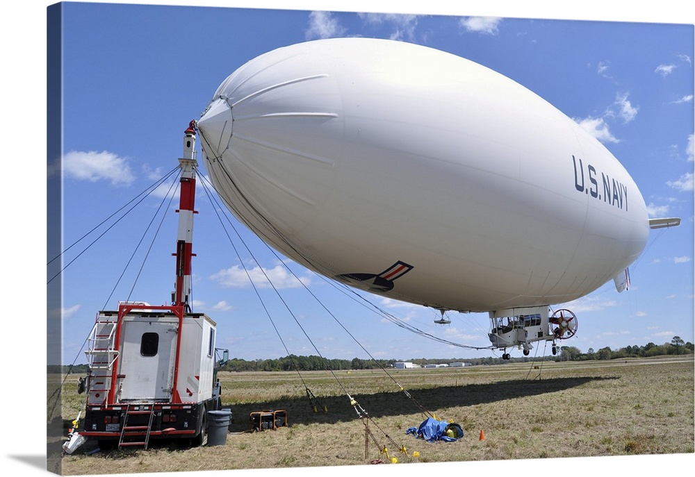 Fernandina Beach, Florida, March 26, 2013 - MZ-3A, the U.S. Navy's only airship currently in operation, moored at Fernandi...